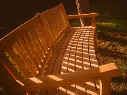 Contour Teak Bench With Arms | FSC® Certified