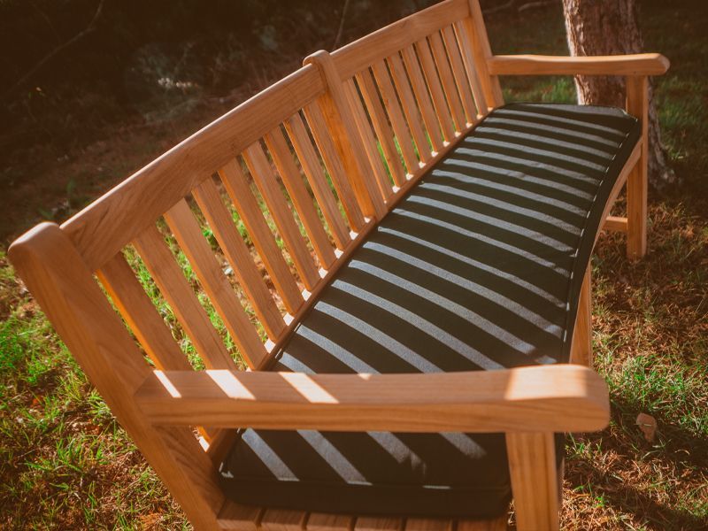 Contour Teak Bench With Arms | FSC® Certified-Garden Furniture Centre-MidRange,Outdoor Furniture,Teak Garden Furniture,Benches,Teak Benches Benches,FSC®,Curved Benches,Teak,Teak Benches-{collection_title}