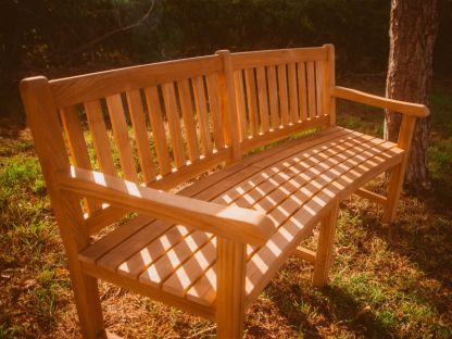 Contour Teak Bench With Arms | FSC® Certified
