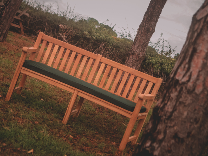 Contour Bench Cushion (With Arms)-Garden Furniture Centre-LowRange,Under 100,Accessories,Outdoor Cushions,Benches,Bench Accessories,Curved Benches,Cushions-{collection_title}