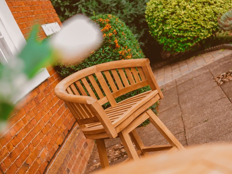 Half Moon Swivel Bar Chair-Garden Furniture Centre-MidInstock,instock,MidRange,Outdoor Furniture,Teak Garden Furniture,Bars & Bar Sets,Half Moon Bench Range,Teak,Teak Chairs-{collection_title}