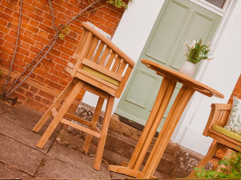 Half Moon Swivel Bar Chair-Garden Furniture Centre-MidInstock,instock,MidRange,Outdoor Furniture,Teak Garden Furniture,Bars & Bar Sets,Half Moon Bench Range,Teak,Teak Chairs-{collection_title}