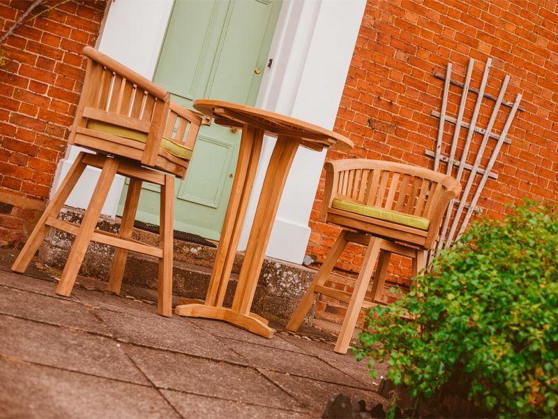 Half Moon Swivel Bar Set -Garden Furniture Centre-HighRange,Outdoor Dining,Teak,Outdoor Furniture,Teak Garden Furniture,Bars & Bar Sets,Half Moon Bench Range-{collection_title}