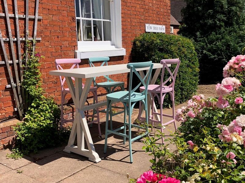 Retro 4 Chair Bar Set-Garden Furniture Centre-LowRange,Under 100,Metal,Tables,Dining Set,Outdoor Furniture,Metal Furniture,Retro Range,Outdoor Sale,Outdoor Dining,Spring & Summer Sale,Autumn & Winter Sale-{collection_title}