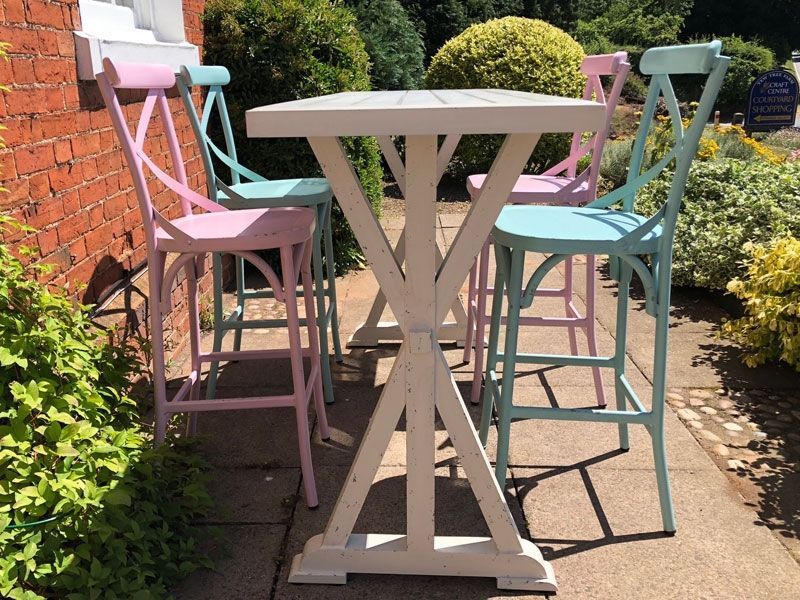 Retro 4 Chair Bar Set