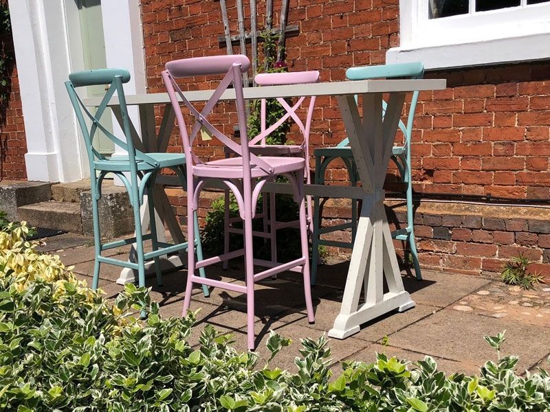 Retro 4 Chair Bar Set-Garden Furniture Centre-LowRange,Under 100,Metal,Tables,Dining Set,Outdoor Furniture,Metal Furniture,Retro Range,Outdoor Sale,Outdoor Dining,Spring & Summer Sale,Autumn & Winter Sale-{collection_title}