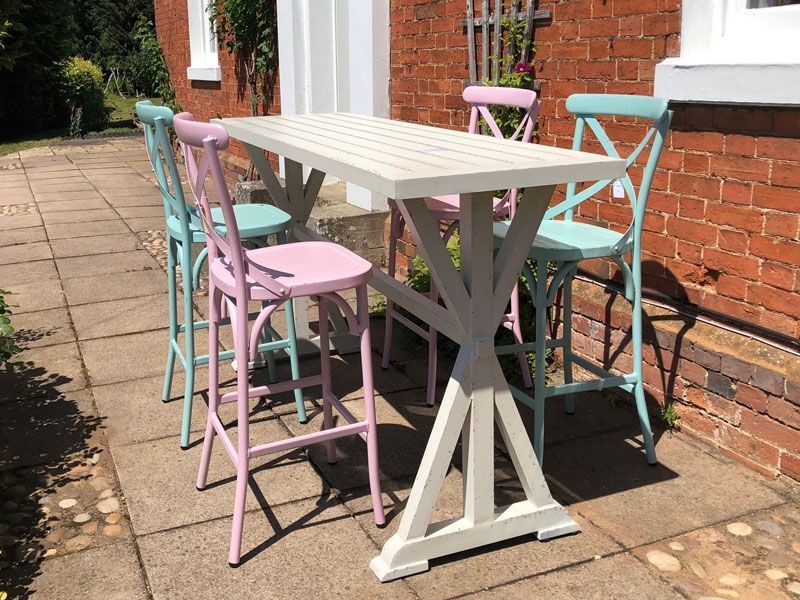 Retro 4 Chair Bar Set-Garden Furniture Centre-LowRange,Under 100,Metal,Tables,Dining Set,Outdoor Furniture,Metal Furniture,Retro Range,Outdoor Sale,Outdoor Dining,Spring & Summer Sale,Autumn & Winter Sale-{collection_title}