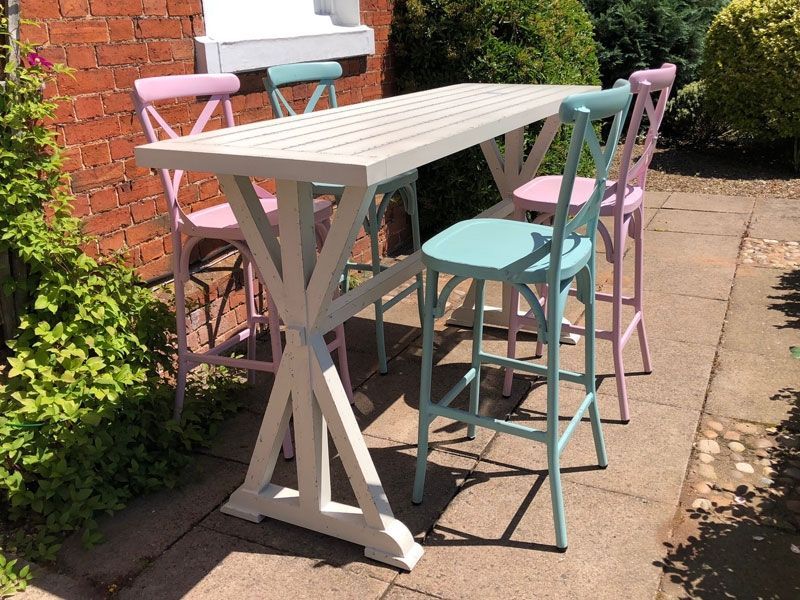 Retro 4 Chair Bar Set-Garden Furniture Centre-LowRange,Under 100,Metal,Tables,Dining Set,Outdoor Furniture,Metal Furniture,Retro Range,Outdoor Sale,Outdoor Dining,Spring & Summer Sale,Autumn & Winter Sale-{collection_title}