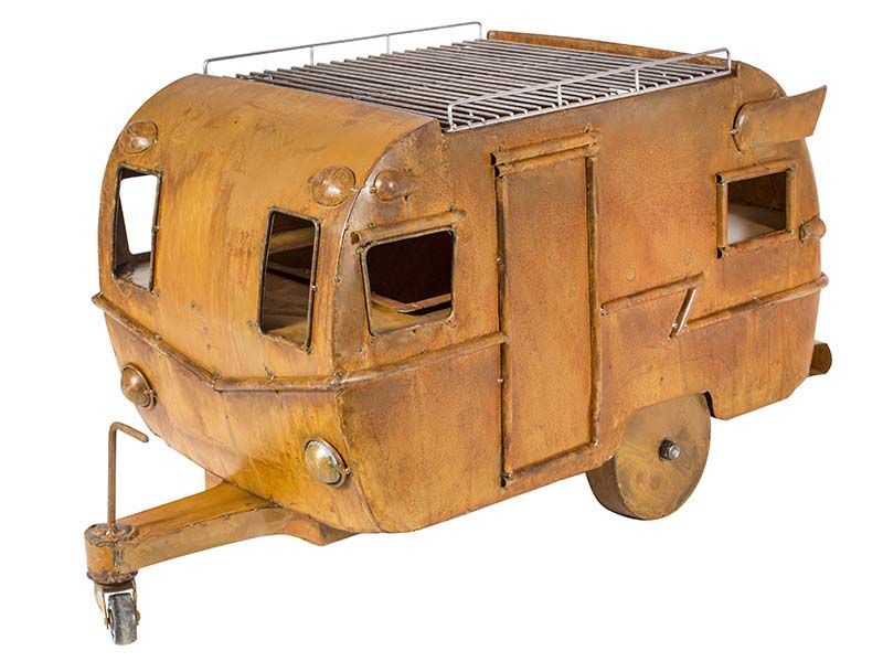 Retro Caravan Firepit & Grill-Garden Furniture Centre-48Hour Dispatch,MidRange,Ornaments,Accessories,Ranges,Think Outside Range,Metal Garden Ornaments,Fire Pits & BBQ's,Think Outside Range Ranges,Fire Pits-{collection_title}