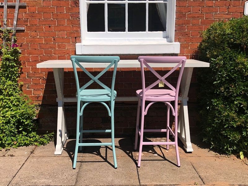 Retro Breakfast Bar Set-Garden Furniture Centre-LowRange,Under 100,Metal,Tables,Dining Set,Outdoor Furniture,Metal Furniture,Bars & Bar Sets,Retro Range,Outdoor Sale,Outdoor Dining,Spring & Summer Sale,Autumn & Winter Sale-{collection_title}