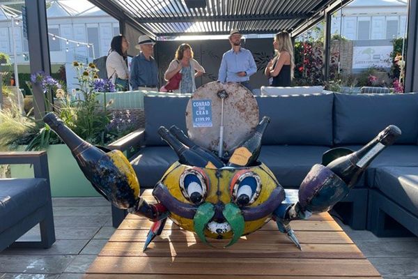 Conrad The Crab -Garden Furniture Centre-48Hour Dispatch,LowRange,Ornaments Accessories,Ornaments,Accessories,Ranges,Animal Garden Ornaments,Think Outside Range,Metal Garden Ornaments,Novelty Drinks Coolers,Think Outside Range Ranges-{collection_title}