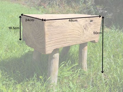 Traditional Rice Pounder Stool | Teak
