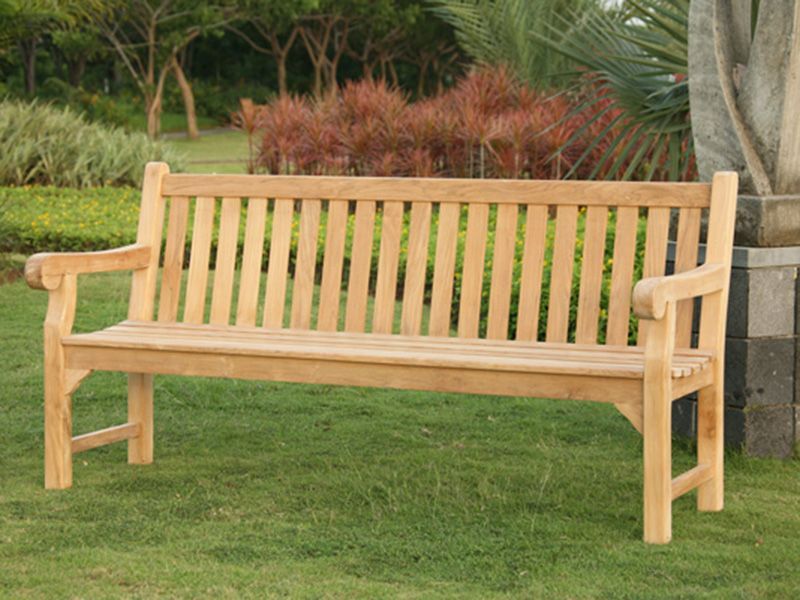 Richmond Bench 1.8m-Garden Furniture Centre-MidRange,Active,park benches,Benches,Outdoor Furniture,Teak Benches Benches,Memorial Benches,Teak,Teak Benches-{collection_title}