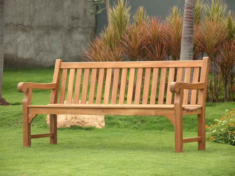 Richmond Bench 1.8m-Garden Furniture Centre-MidRange,Active,park benches,Benches,Outdoor Furniture,Teak Benches Benches,Memorial Benches,Teak,Teak Benches-{collection_title}