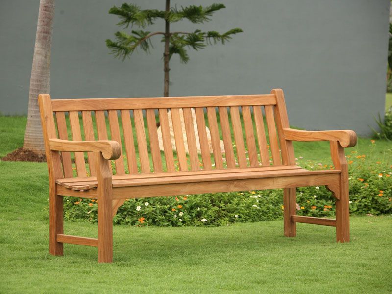 Richmond Bench 1.8m-Garden Furniture Centre-MidRange,Active,park benches,Benches,Outdoor Furniture,Teak Benches Benches,Memorial Benches,Teak,Teak Benches-{collection_title}