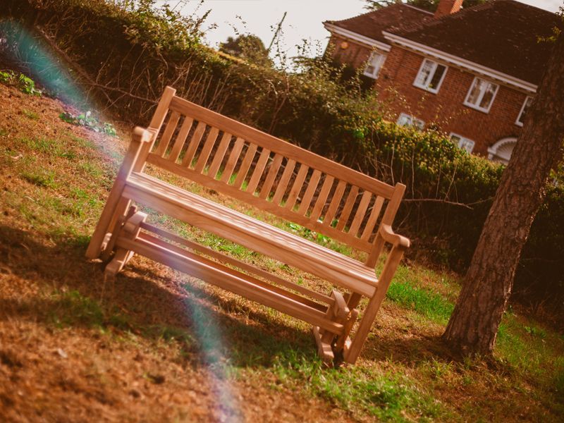 Teak Glider Bench 1.3m-Garden Furniture Centre-MidInstock,instock,MidRange,Teak,Benches,Outdoor Furniture,Teak Benches Benches,Swing Seats & Lounge Chairs,Teak Benches,Memorial Benches-{collection_title}