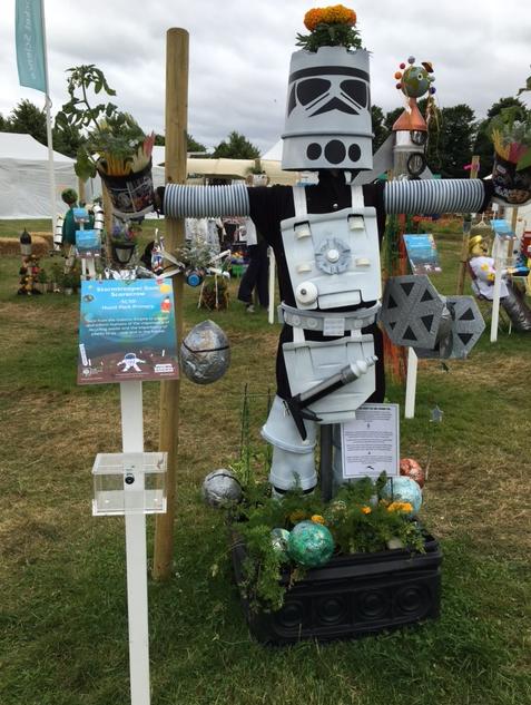 Space Scarecrows at Hampton Court Flower Show