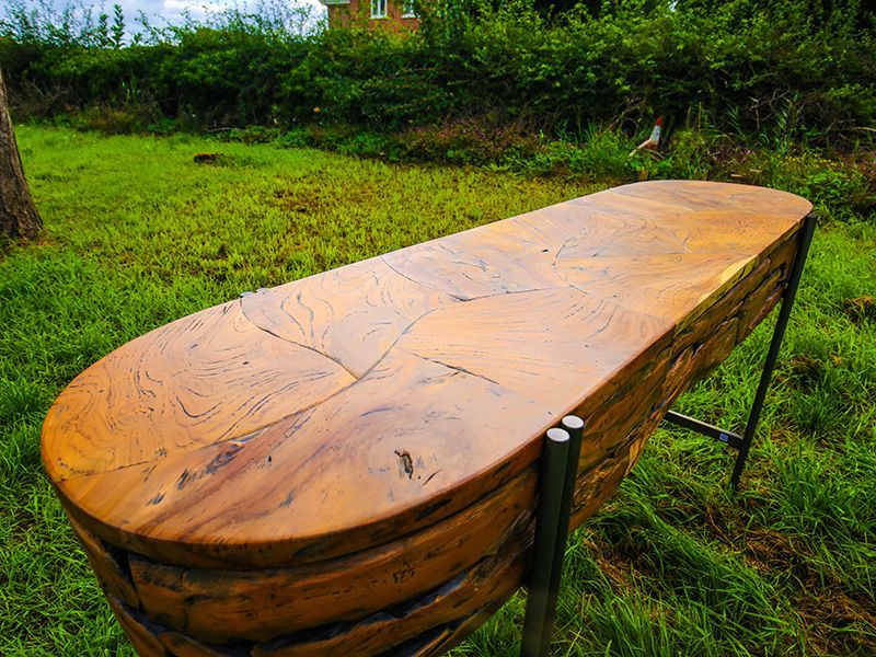 Rokka Oval Console Table Large 