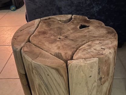 Reclaimed Teak Root Round Coffee Table