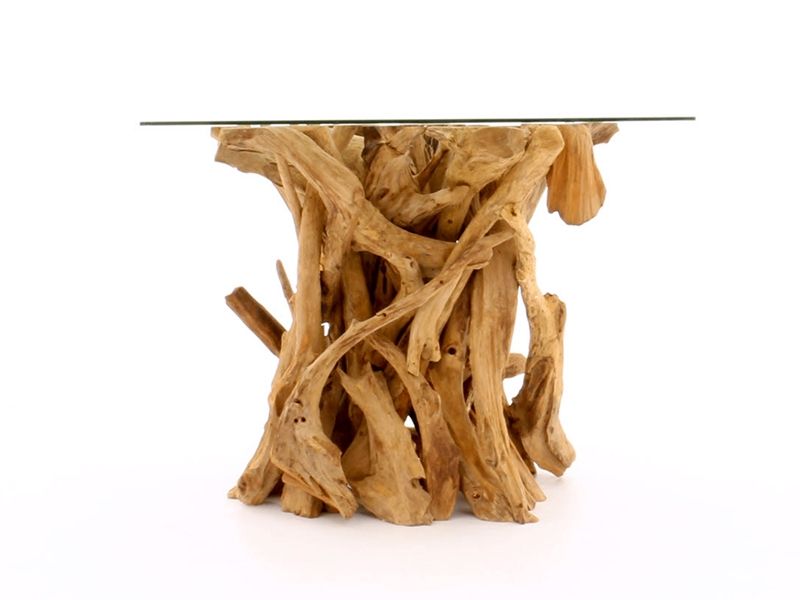 Ace Reclaimed Teak Root Square Dining Table-Garden Furniture Centre-Root,HighRange,Teak,Conservatory,Reclaimed Furniture,Indoor Dining Conservatory,Indoor Accessories,Tables,Teak Tables-{collection_title}
