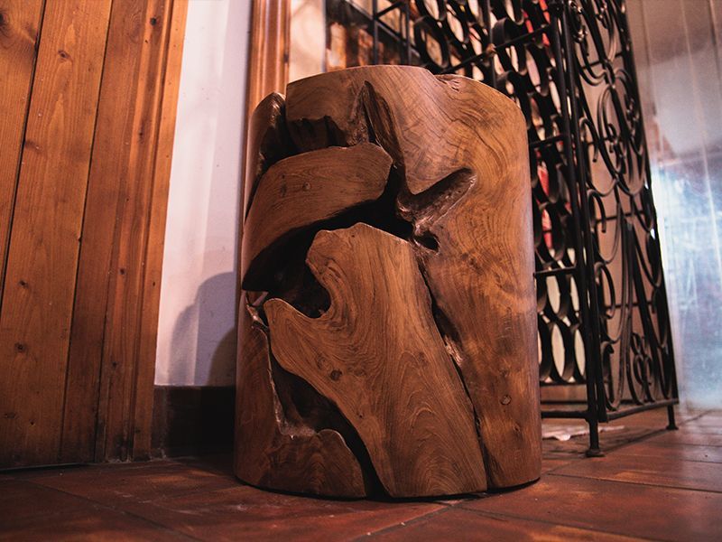 Naga Reclaimed Round Stool-Garden Furniture Centre-Root,LowRange,Under 100,Teak,Outdoor Furniture,Conservatory,Reclaimed Furniture,Indoor Accessories,Teak Chairs-{collection_title}