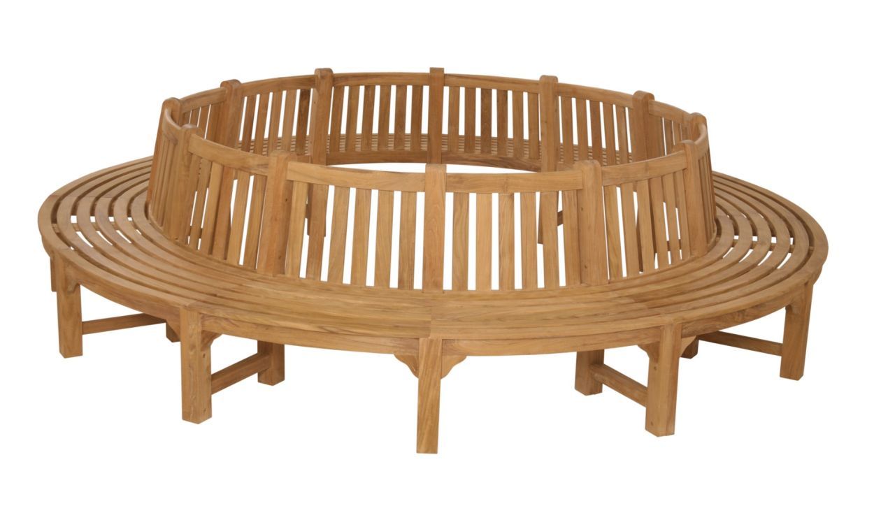 Large Circular Tree Bench-Garden Furniture Centre-HighRange,park benches,Benches,Outdoor Furniture,Teak Benches Benches,Tree Benches,Curved Benches-{collection_title}