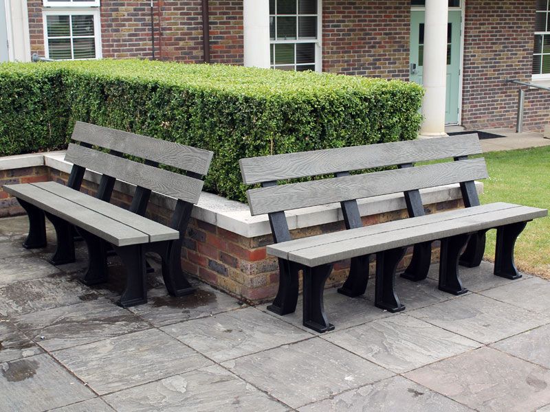 Eco Park Bench 1.8m-Garden Furniture Centre-MidRange,Active,park benches,Benches,Outdoor Furniture,Eco Bench Range,Recycled Eco-Benches,Memorial Benches-{collection_title}