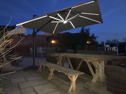 Royal 3M Square LED Parasol