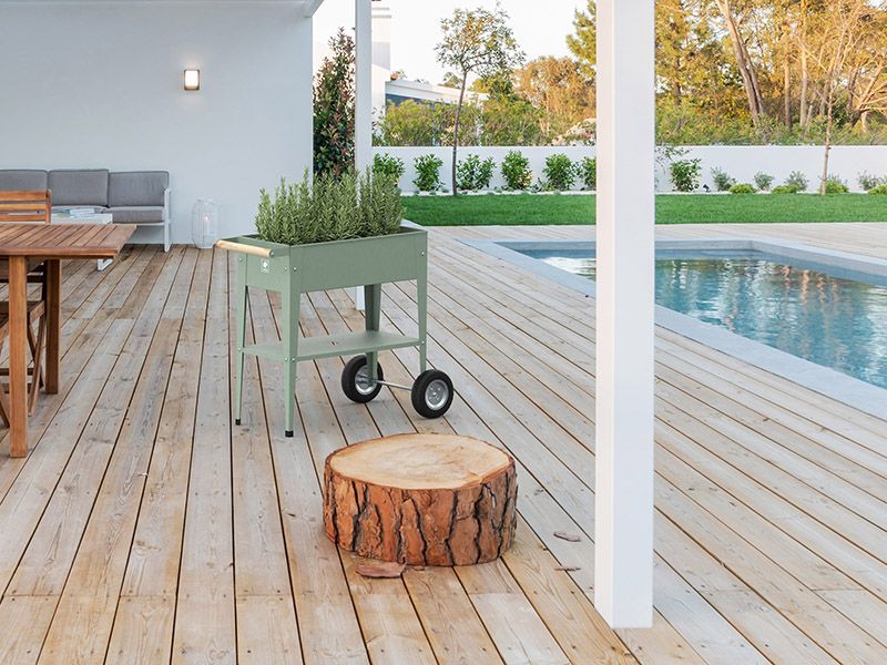 Urban Garden Trolley | Sage Green-Garden Furniture Centre-LowRange,Showroom exdis,Accessories,Garden Planters,Accessories Gazebos,Urban Garden Trolley,Mother's Day,48Hour Dispatch-{collection_title}