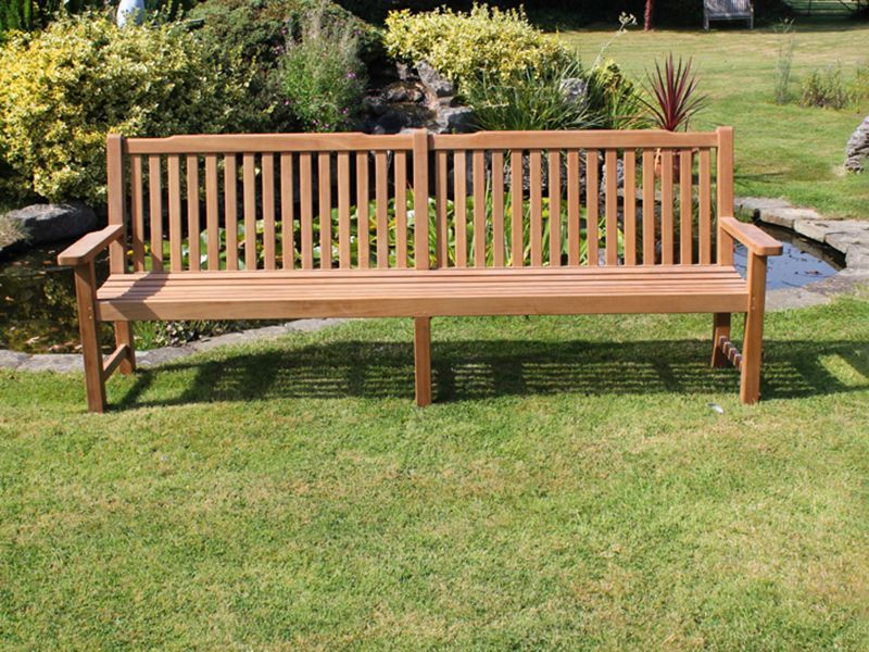 Sandhurst Bench 2.4m -Garden Furniture Centre-MidRange,Active,park benches,Benches,Outdoor Furniture,Teak Benches Benches,Memorial Benches,Teak,Teak Benches-{collection_title}