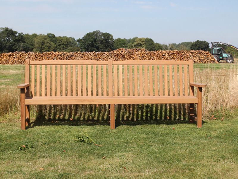Sandhurst Bench 2.4m -Garden Furniture Centre-MidRange,Active,park benches,Benches,Outdoor Furniture,Teak Benches Benches,Memorial Benches,Teak,Teak Benches-{collection_title}