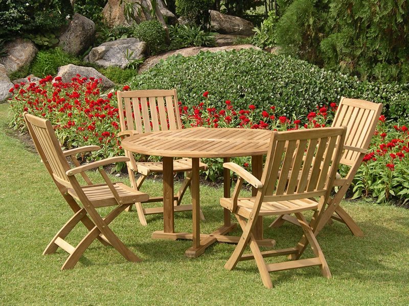 Sandringham Table - 120cm Diameter -Garden Furniture Centre-MidRange,Dining Table,Indoor Dining,Outdoor Furniture,Teak Garden Furniture-{collection_title}