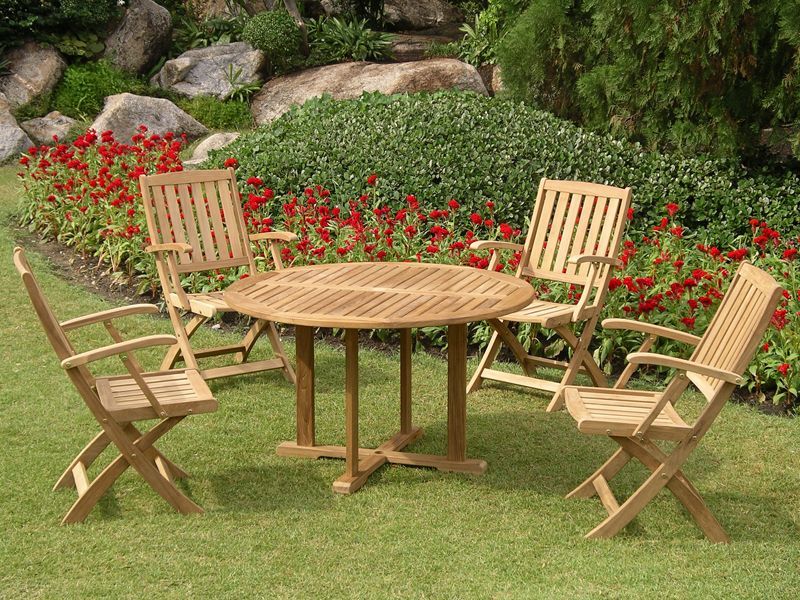Sandringham Table - 120cm Diameter -Garden Furniture Centre-MidRange,Dining Table,Indoor Dining,Outdoor Furniture,Teak Garden Furniture-{collection_title}
