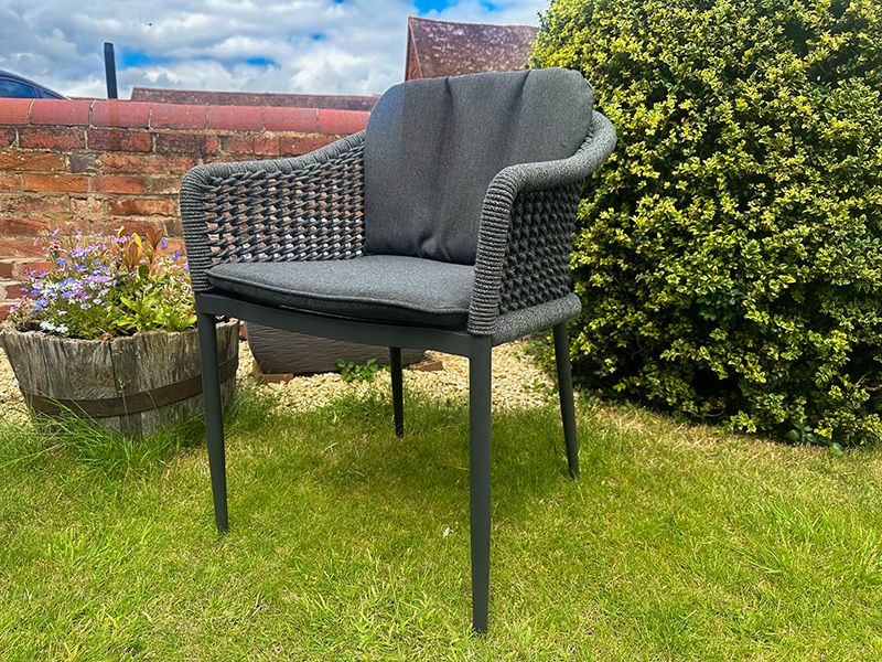 Santiago Rope Dining Armchair-Garden Furniture Centre-LowRange,Dining Chair,Chair,Metal,Outdoor Furniture,Metal Furniture,Outdoor Dining,Metal Chairs-{collection_title}