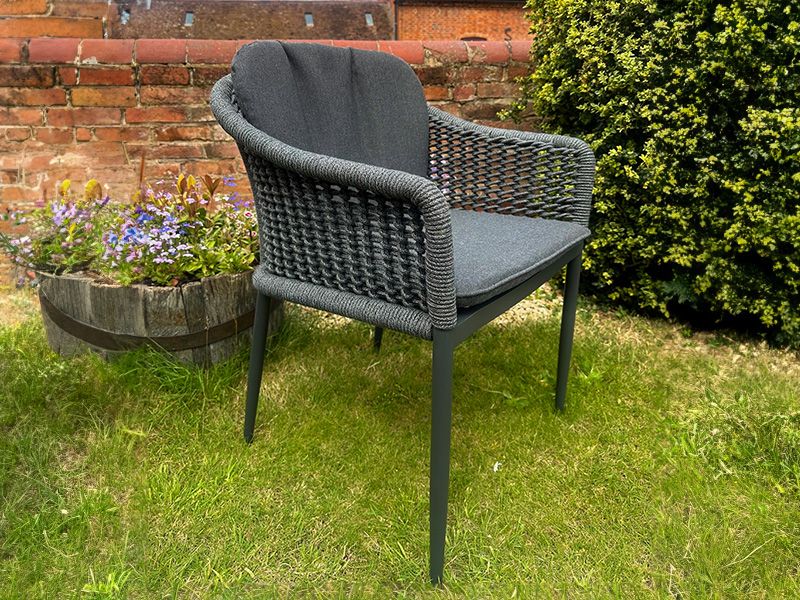 Santiago Rope Dining Armchair-Garden Furniture Centre-LowRange,Dining Chair,Chair,Metal,Outdoor Furniture,Metal Furniture,Outdoor Dining,Metal Chairs-{collection_title}