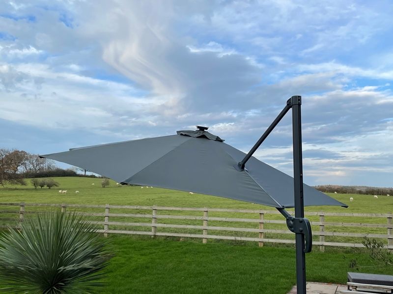 Saturn LED Parasol 3M Diameter-Garden Furniture Centre-48Hour Dispatch,LowRange,Round,Parasols,LED Furniture,Cantilever Parasols Parasols,LED Parasols-{collection_title}