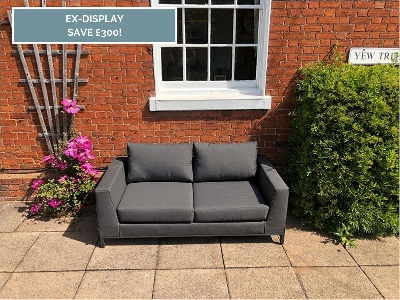 Sicilie Lounge Two Seater Sofa | Anthracite Frame | Ex Display 