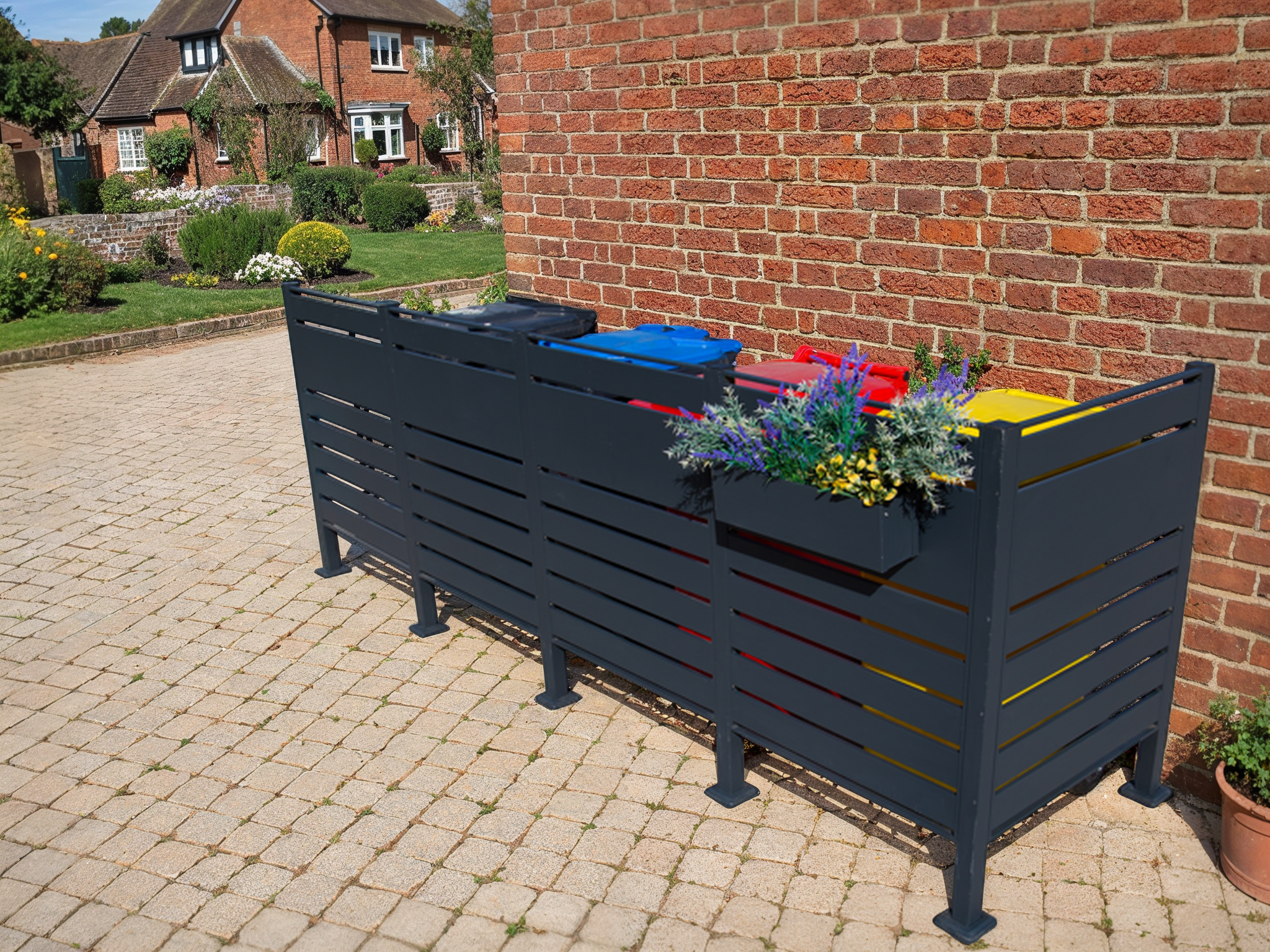 Galvanized Steel Wheelie Bin Screen | Quad-Garden Furniture Centre-Accessories,Wheelie Bin Covers,Wheelie Bin Screens-{collection_title}