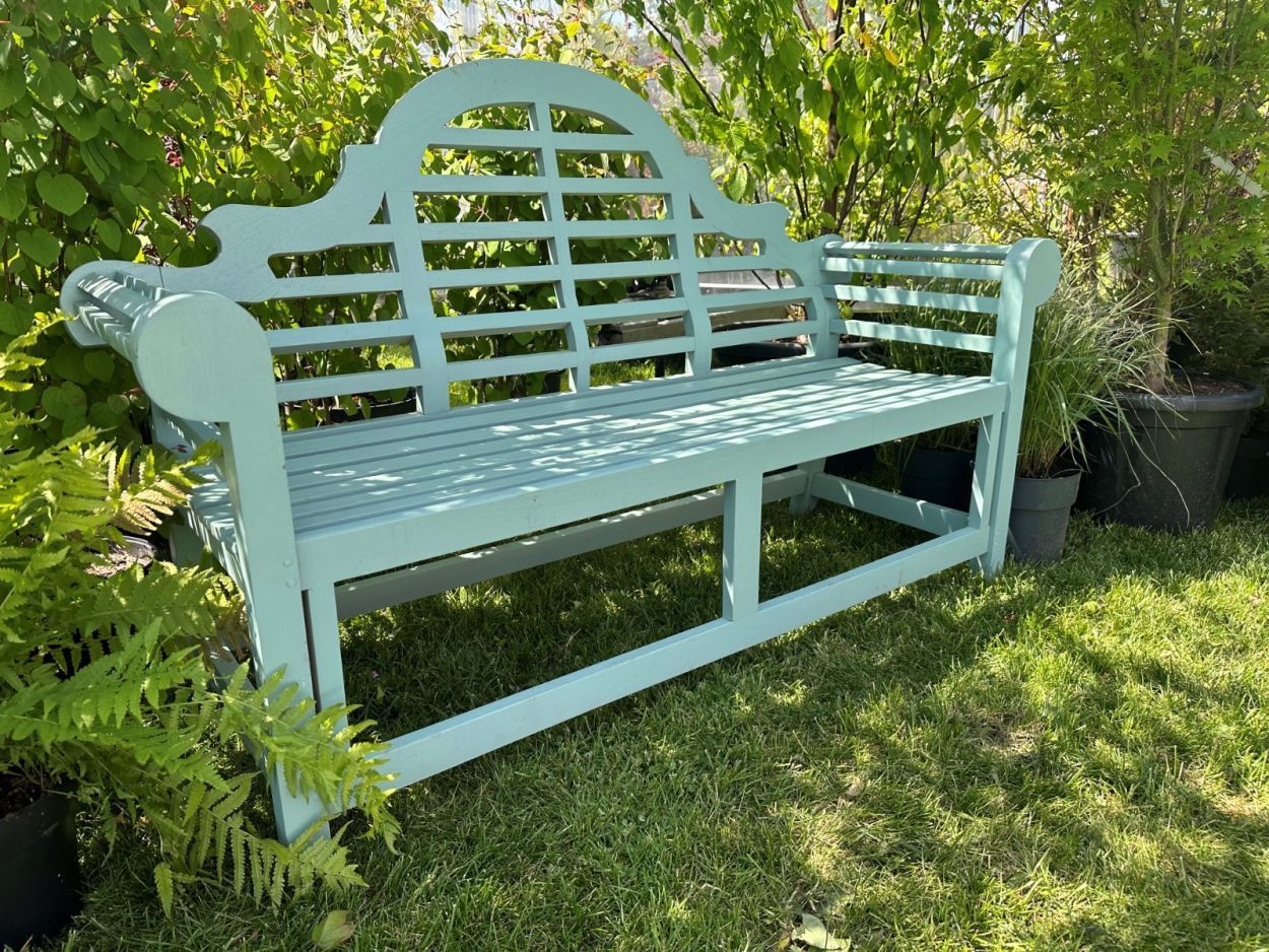 Lutyens Teak Bench 165cm | Painted-Garden Furniture Centre-MidInstock,instock,MidRange,park benches,Benches,Lutyens Bench Range,Teak Benches Benches,Lutyens Benches-{collection_title}