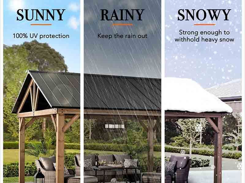 Cedar Hard Top Gazebo | 4M X 4.65M | BLACK FRIDAY MONTH