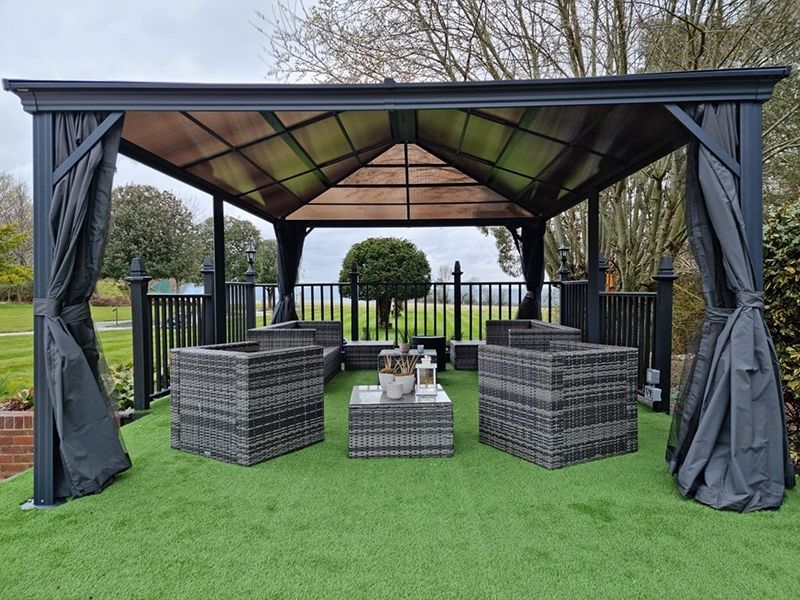 Four Seasons Sedona Gazebo 3.65 x 4.86m | November Offers-Garden Furniture Centre-Free Install,HighRange,Gazebos,Metal Gazebos,All Seasons Gazebos,All Seasons Gazebo Range,All Seasons Range,Sale,Monthly Offers-{collection_title}