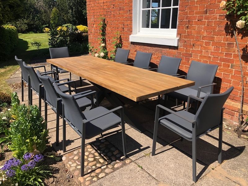 Timor Sense 10 Chair Dining Set Life Range | FSC® Certified | Ex-Display-Garden Furniture Centre-HighRange,Metal,Teak,Tables,Dining Set,Outdoor Furniture,Teak Garden Furniture,Metal Furniture,Ranges,Life Range,Outdoor Dining,Autumn & Winter Sale,FSC®,Sale,Showroom exdis,Ex-Display-{collection_title}