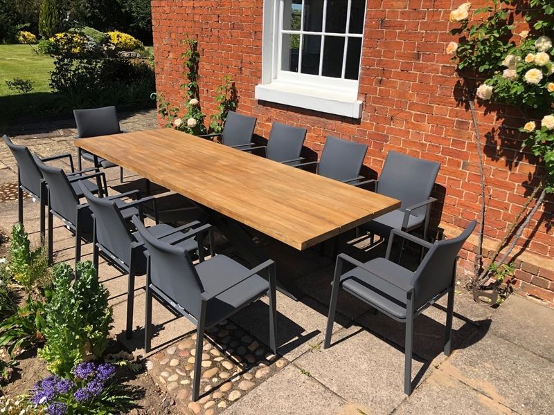 Timor Sense 10 Chair Dining Set Life Range | FSC® Certified | Ex-Display-Garden Furniture Centre-HighRange,Metal,Teak,Tables,Dining Set,Outdoor Furniture,Teak Garden Furniture,Metal Furniture,Ranges,Life Range,Outdoor Dining,Autumn & Winter Sale,FSC®,Sale,Showroom exdis,Ex-Display-{collection_title}