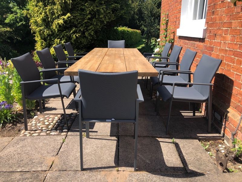 Timor Sense 10 Chair Dining Set Life Range | FSC® Certified | Ex-Display-Garden Furniture Centre-HighRange,Metal,Teak,Tables,Dining Set,Outdoor Furniture,Teak Garden Furniture,Metal Furniture,Ranges,Life Range,Outdoor Dining,Autumn & Winter Sale,FSC®,Sale,Showroom exdis,Ex-Display-{collection_title}