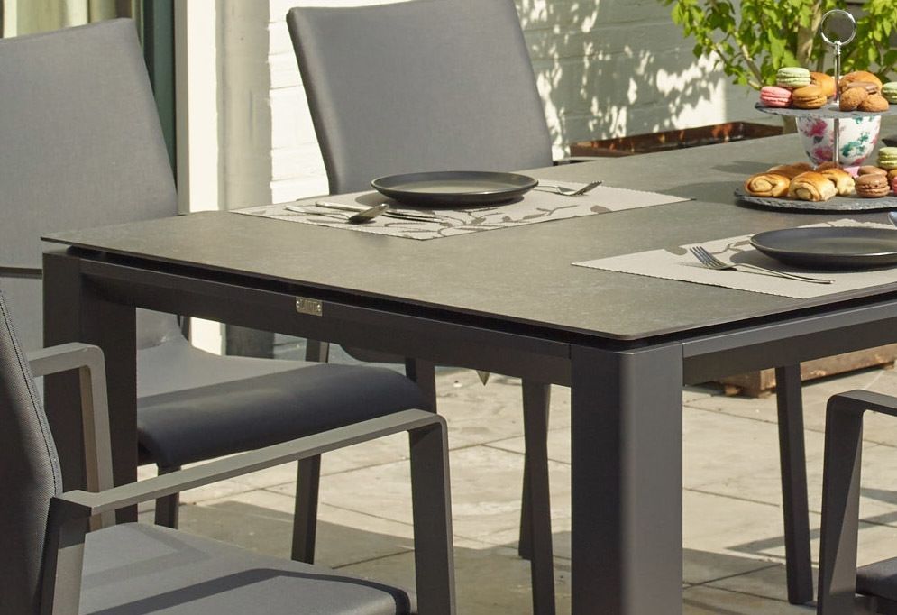 Sense 6 Chair Dining Set | Life Range-Garden Furniture Centre-HighRange,Metal,Tables,Dining Set,Sale,Metal Furniture,Outdoor Sale,Outdoor Dining-{collection_title}