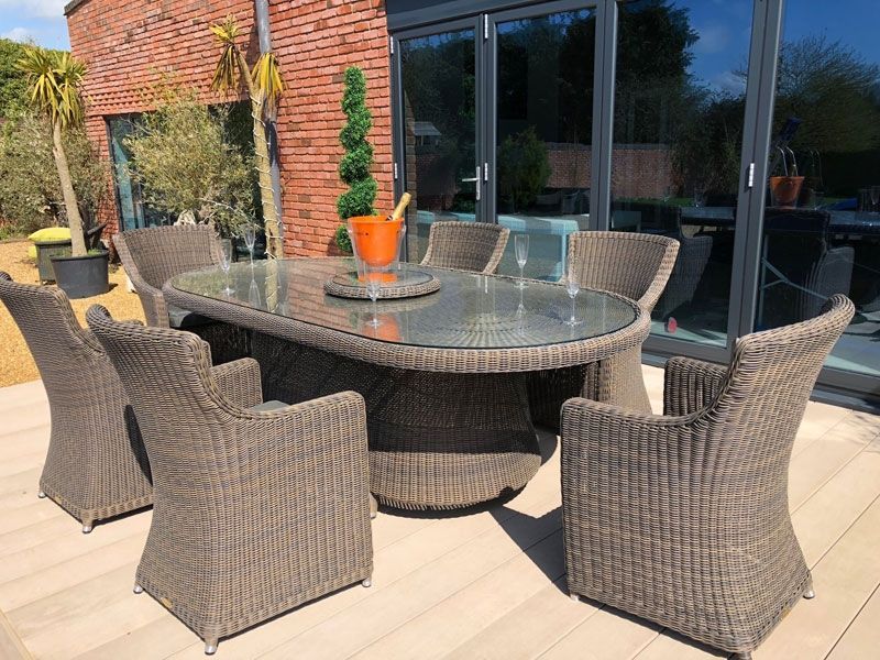 Summergrass 6 Chair Dining Set -Garden Furniture Centre-HighRange,Rattan,Outdoor Dining,Rattan Furniture-{collection_title}