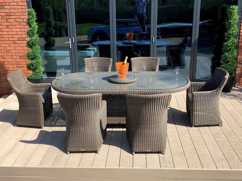 Summergrass 6 Chair Dining Set -Garden Furniture Centre-HighRange,Rattan,Outdoor Dining,Rattan Furniture-{collection_title}