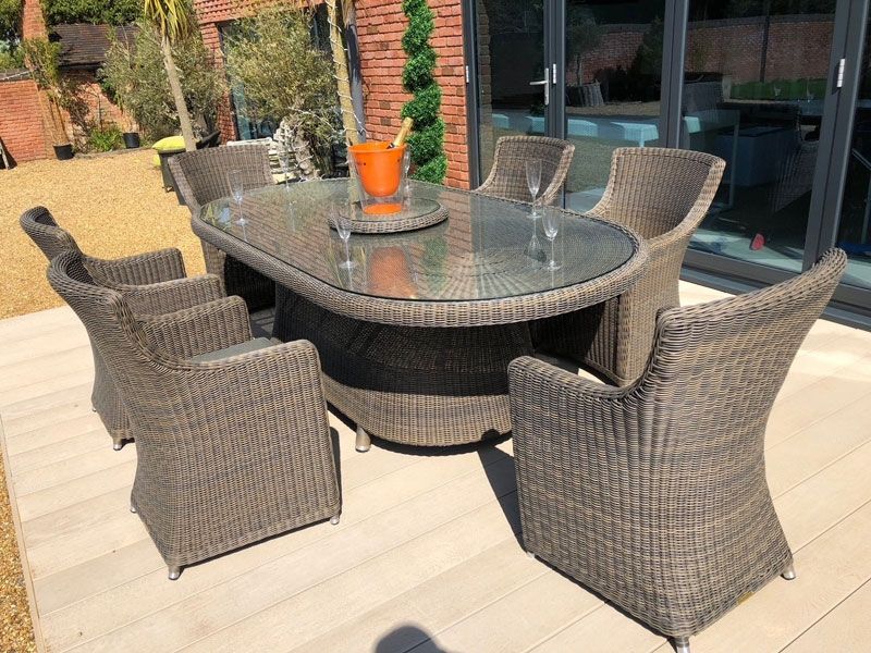 Summergrass 6 Chair Dining Set -Garden Furniture Centre-HighRange,Rattan,Outdoor Dining,Rattan Furniture-{collection_title}