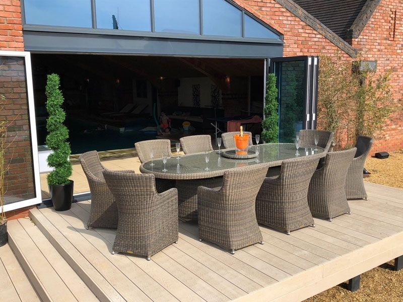 Summergrass 10 Chair Oval Set -Garden Furniture Centre-HighRange,Rattan,Outdoor Dining,Outdoor Furniture,Rattan Furniture-{collection_title}