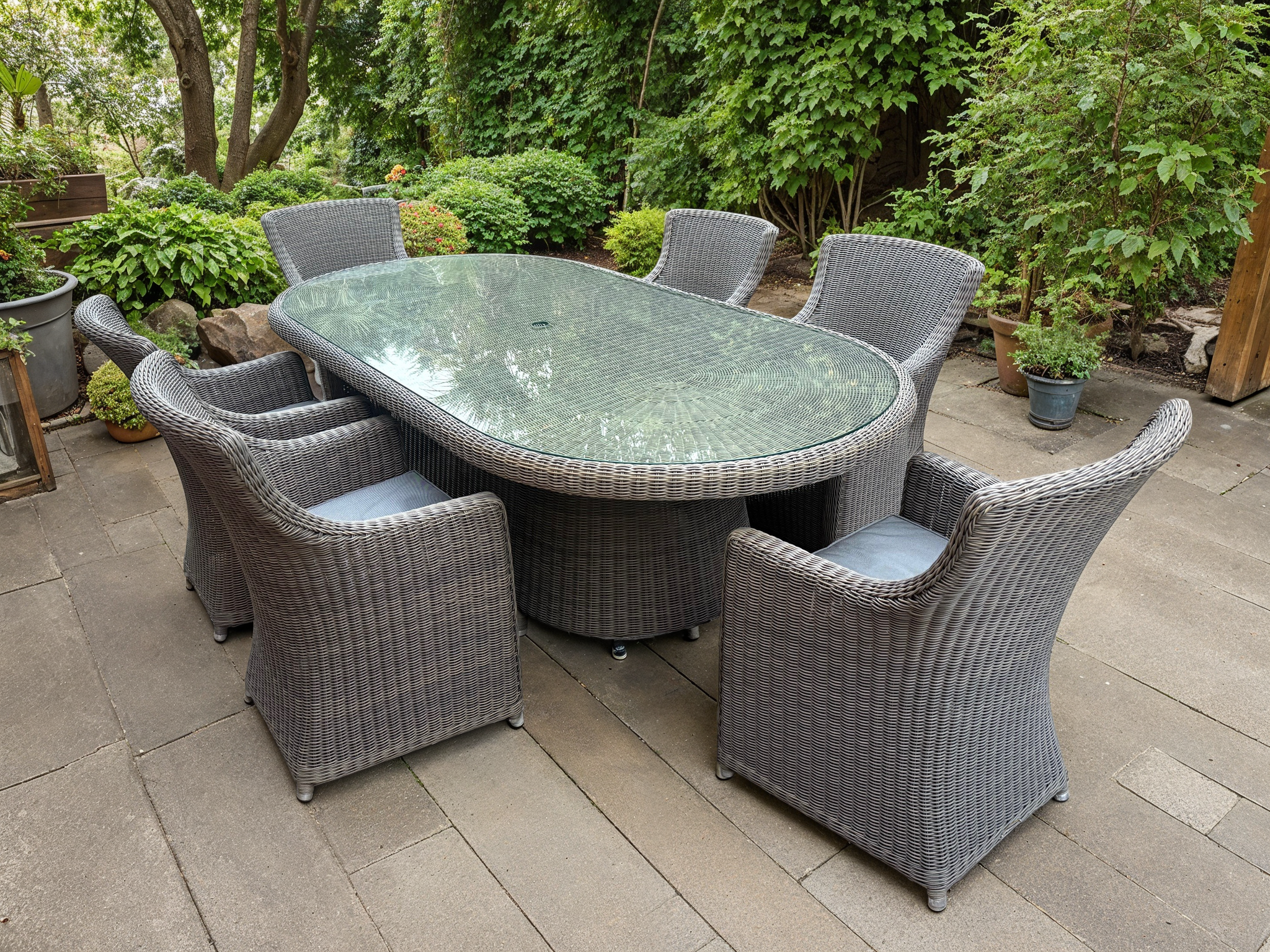 Summergrass 6 Chair Dining Set -Garden Furniture Centre-HighRange,Rattan,Outdoor Dining,Rattan Furniture-{collection_title}